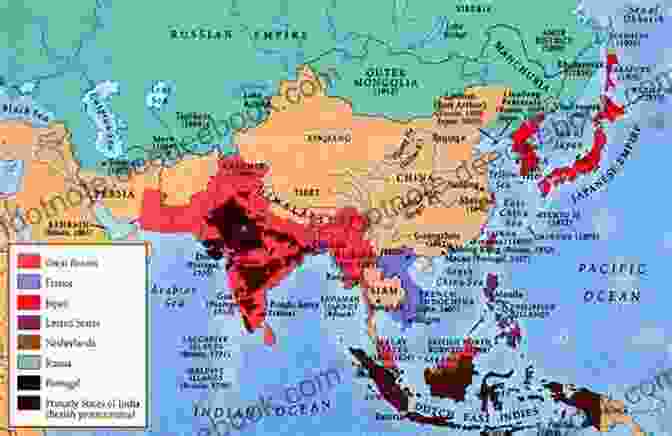 A Map Of The British Empire In Asia. The West In Asia And Asia In The West: Essays On Transnational Interactions