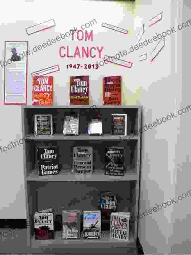 A Photo Of Tom Clancy's Books On A Shelf, Symbolizing The Enduring Legacy Of His Work. Tom Clancy Firing Point (A Jack Ryan Jr Novel 7)