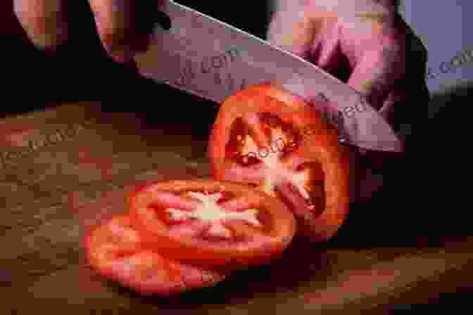 A Sharp Knife Slicing Through A Tomato Experience And A Sharp Knife