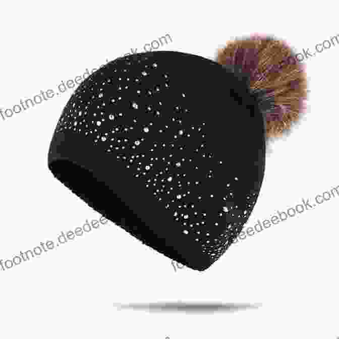 A Sparkly And Festive Embellished Beanie In A Glittery Black Yarn. Hat Crochet Ideas To Do: Beautiful And Stunning Hat Pattern For Crochet Lovers