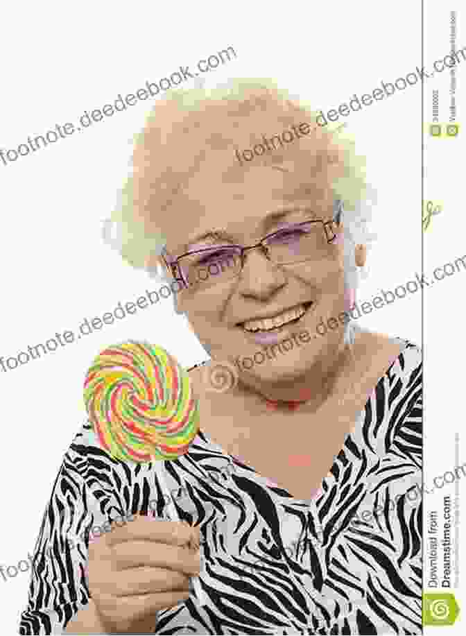 An Elderly Woman, Izzy Greene, In A Candy Factory, Holding A Magnifying Glass And A Candy Bar Murder My Sweets (Izzy Greene Senior Snoops Cozy Mystery 5)