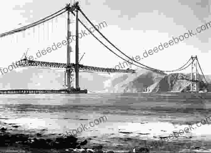 Early Construction Of The Golden Gate Bridge, Showing The Pier Foundations Being Built. Historic Photos Of The Golden Gate Bridge