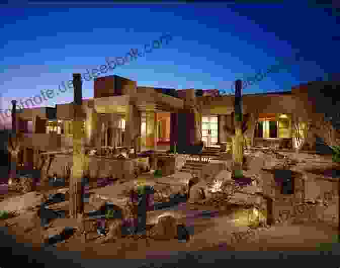Night View Of The Reynolds Desert House, Showcasing Its Elegant Lighting And Integration With The Desert Landscape Xenakis Creates In Architecture And Music: The Reynolds Desert House
