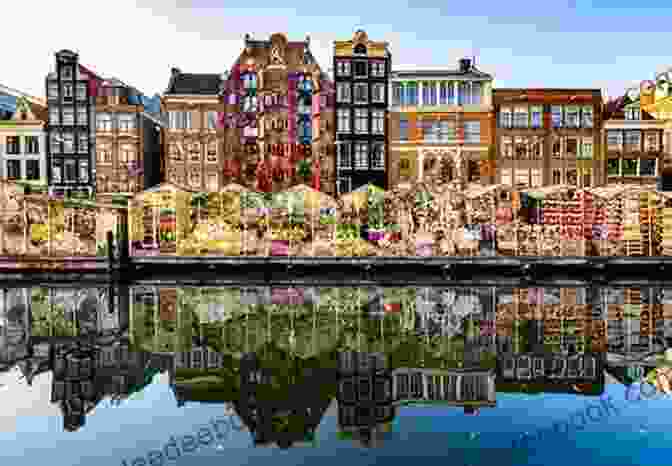 The Bloemenmarkt Is A Floating Flower Market In Amsterdam. This Photo Shows The Market On A Sunny Day, With Its Many Stalls Selling Flowers Of All Colors And Varieties. Amsterdam Travel Guide With 100 Landscape Photos