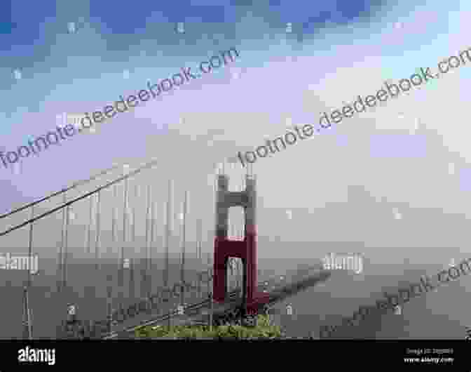 The Golden Gate Bridge Shrouded In Fog, Creating An Ethereal And Iconic Image. Historic Photos Of The Golden Gate Bridge