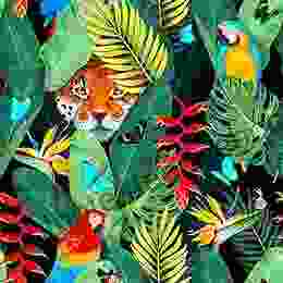 Jungle Sampler Cross Stitch Pattern: Printable PDF Pattern Tiger Parrots Butterfly Tropics 2 Kinds Of Patterns